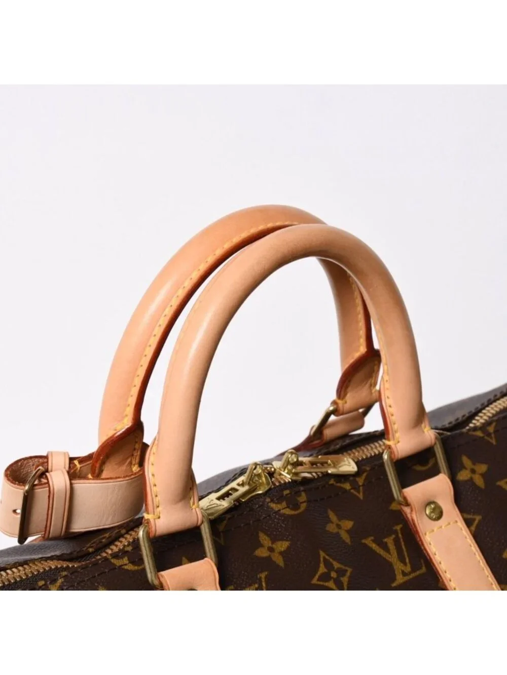 Louis Vuitton Monogram Keepall Bandouliere 50 Brown Boston Bag